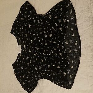 Pink Rose Tied Blouse crop top